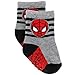 Superhero Baby Toddler 3 pack Gripper Athletic Socks (3T-4T, Spidey Grey)