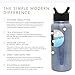 Simple Modern 14 oz Summit Kids Water Bottle with Straw Lid - Hydro Vacuum Insulated Tumbler Flask Double Wall Liter - 18/8 Stainless Steel Shimmer: Blue Moonstone