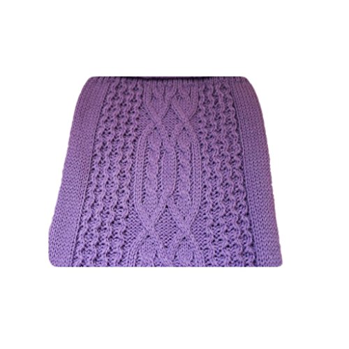 Sunward 2017 Turtleneck Classic Straw-Rope Pet Dog Sweater Apparel (S, Purple)