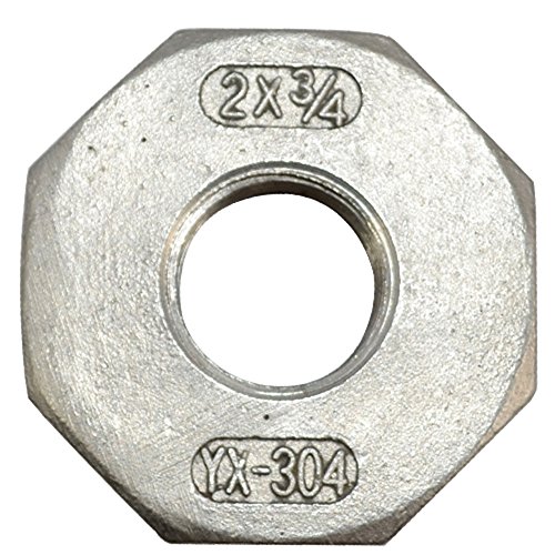 SuperWhole 2" Male x 3/4" Female Thread Reducer Bushing Pipe Fitting SS 304 NPT NEW - Thumbnail 2