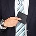 amelleon Bifold Trifold Leather RFID Mens Wallet with ID Window & Coin Pocket (Black)