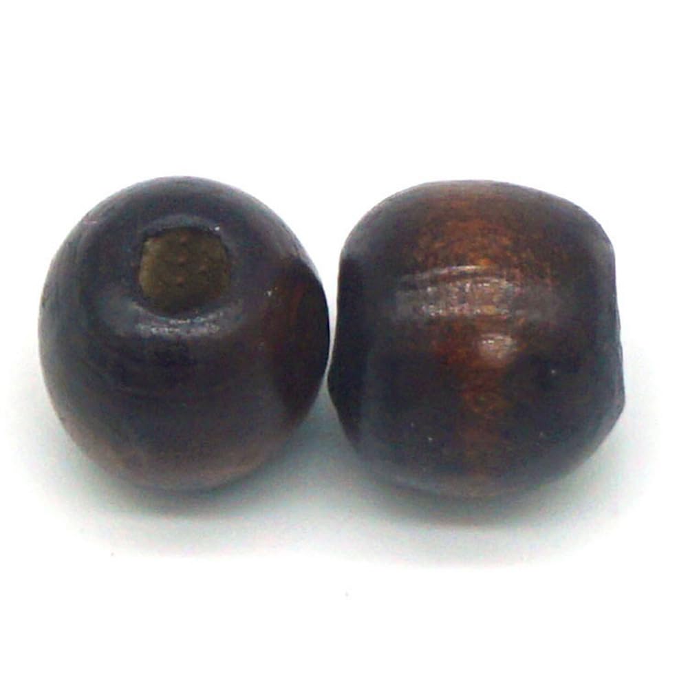 Pack of 1000 Natural Brown Round Wooden Beads for Threading, Wooden Craft Beads for DIY Handmade Macrame Decor Accessories Jewellery Making Bracelet Necklace Craft 7 x 8 mm (Hole Diameter 2-3 mm)