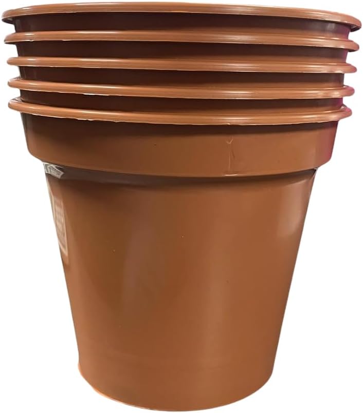 ACCURATE Garden Pot Set of 5 5 Inch Terracotta Plastic Planters