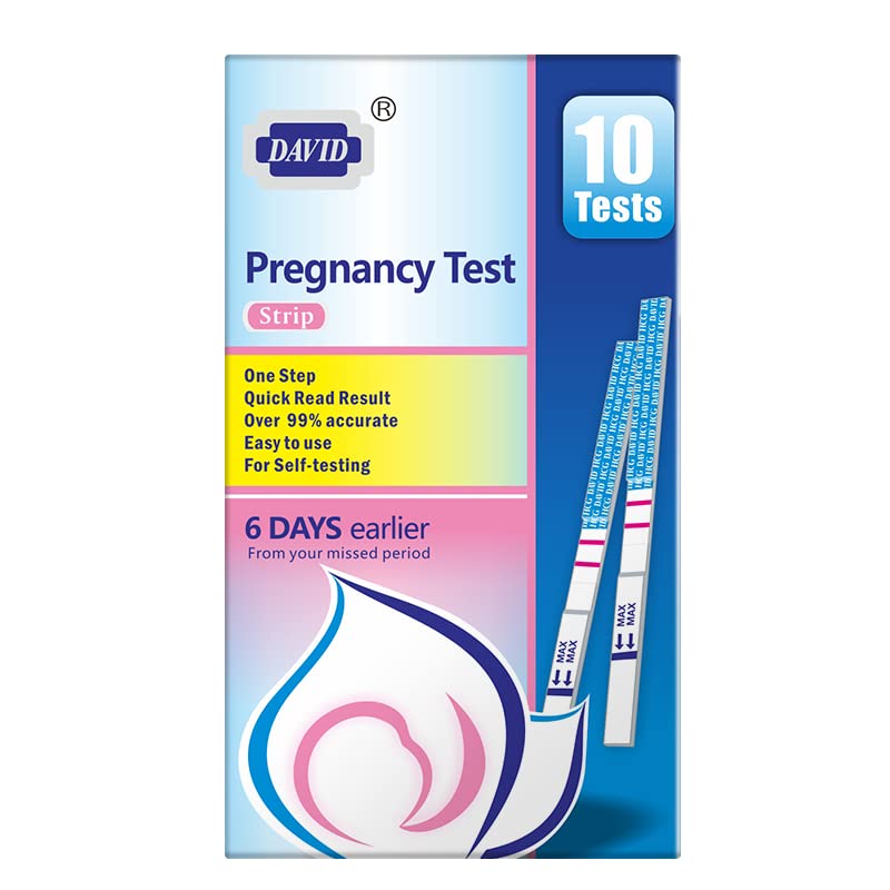 10Count Pregnancy Test Strips, HCG Test Strips David Pregnancy Tests