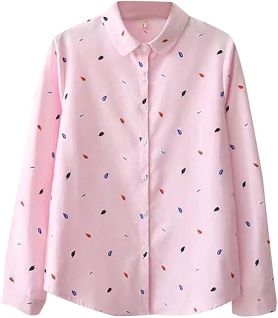 Amazon シャツ Chenyoulan 長袖 レディース トップス 前開き ゆったり 韓国 服 夏服 安い ブラウス 森ガール ラウンドネック 快適 可愛い おしゃれ 上着 人気 柔らかい ファッション 大人 デート 日常 通勤 ビジネス 夏春秋 シャツ ブラウス 通販