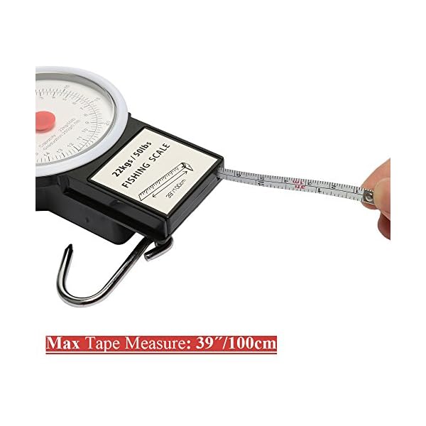 YOGAYET-Portable-Fishing-and-Luggage-Hanging-Hook-Multi-Purpose-Scale-With-Tape-Measure-Max-Weight-50lb22kg