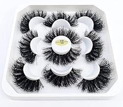 HBZGTLAD 5 Pairs 25mm 3D Mink False Eyelashes with