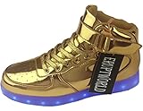 ERUPTWORLD Women Men Lace Up Lightweight USB Charging LED Sneakers Light up Shoes