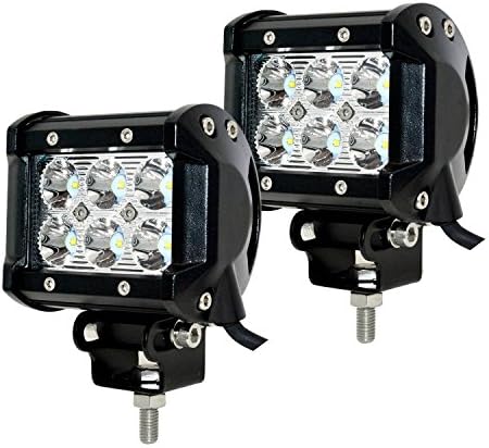 Jiehe LED Work Light,[Pack of 2] 6" inch 18W Flood LED Pods 6500k Waterproof Driving Fog Lights for Off-road, Truck, Car, ATV, SUV,Motorcycle(18W Spot Beam)