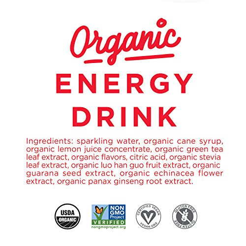 GURU Lite Natural Energy Drink, Low-Calorie Organic Energy, Sweetened with Stevia, 12-Ounce (Pack of 24)