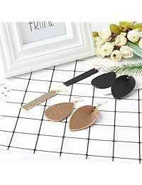 FUNRUN JEWELRY - 6 pares de pendientes colgantes de piel para mujer y niña, diseño de lágrima