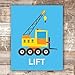 Boys Construction Trucks Set (Haul, Lift, Roll, Spin) Art Prints (Set of 4) - Unframed - 8x10s | Perfect for Little Builders' Rooms | Construction-Themed Artwork Featuring Trucks | Cute Wall Art