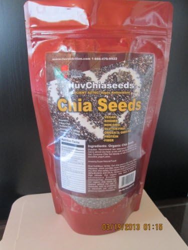 Chia Seeds 16 oz. Organic Black Chia Seeds from Iluvchiaseeds.