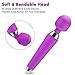 Sexy Slave Rechargeable and Waterproof Silicone Vibrator - 10 Function - Cordless Neck & Shoulder Portable Wand Body Massager,Best for Men,Women or Couples,Purple
