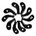 10L0L Golf Head Covers, Neoprene Zippered Golf Club Head Iron Covers - Set of 10 (Black)