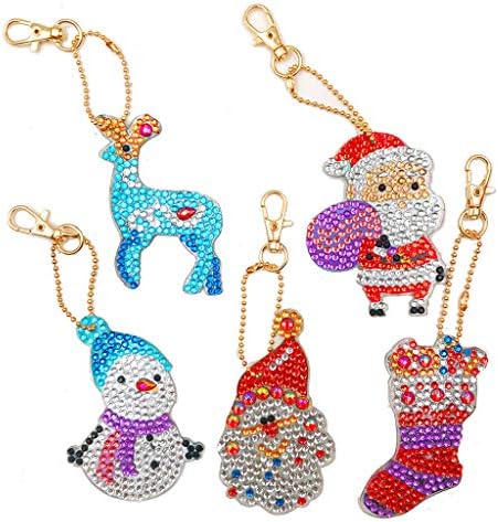 5D Diamond Cartoon Keyrings Diamond Painting DIY Painting Full Diamond Drill Need (A) (D)