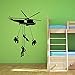 Coavas Military Wall Decals Automotive Army Wall Decor Sticker Art Troops Helicopter Paratrooper Military Wall Sticker
