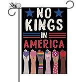 Garden Flag No King Black Flag Burlap Vertical Double Sided Flags for Home Outside Outdoor Yard Decorations Decor 12.5 x 18 Inch