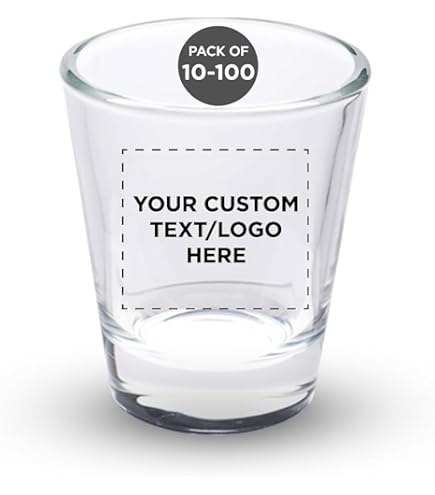 Amazon.com | WEDDINGSTAR Personalized 8oz Mason Jar Drinking Glass with Lid  Customizable Full Color Print - 48 pack: Shot Glasses