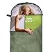 CampFENSE Sleeping Bag Lightweight Portable Compact Backpacking Outdoor Hiking Camping Equipment Tools Gear for Kids Youth Adult Men Women with Compression Storage Bag (Green)