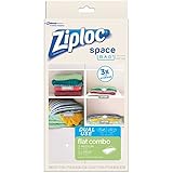 Ziploc Space Bag, Dual-Use Combo Pack, 4 Count (2 Medium Dual-Use Flat Bag, 2 Large Dual-Use Flat Bag)