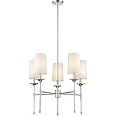 Z-Lite 3033-5PN Emily Chandelier, 5-Light 300 Total Watts, Polished Nickel