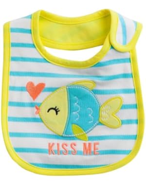 Baby Bib Fish Stripe 'KISS ME'