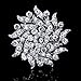 ReNext Rhinestone Flower Bridal Wedding Bouquet Brooch Pin Silver