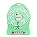 Innobay 4-inch Mini Hand Held Portable USB Fan Powered by Premium 2600mAh 18650 Lithium Rechargeable Battery, 4 blades, 3 Switches for Wind Speeds Control, 1 Led Lamp on Side, Charged by Micro USB Cable via USB Port of Notebook/ Computer/ Car Charger/ Power Bank/ 5V DC USB Wall Charger (not included), Personal Fan for Indoor and Outdoor Activities as Camping, Hiking, Backpacking, Biking, Paddling, Boating, Fishing and More (Green)