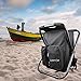 GearTOP Camping Chair Backpack, Multi-Function Fishing Stool and Beach Bag Plus Phone Pouch (Black)