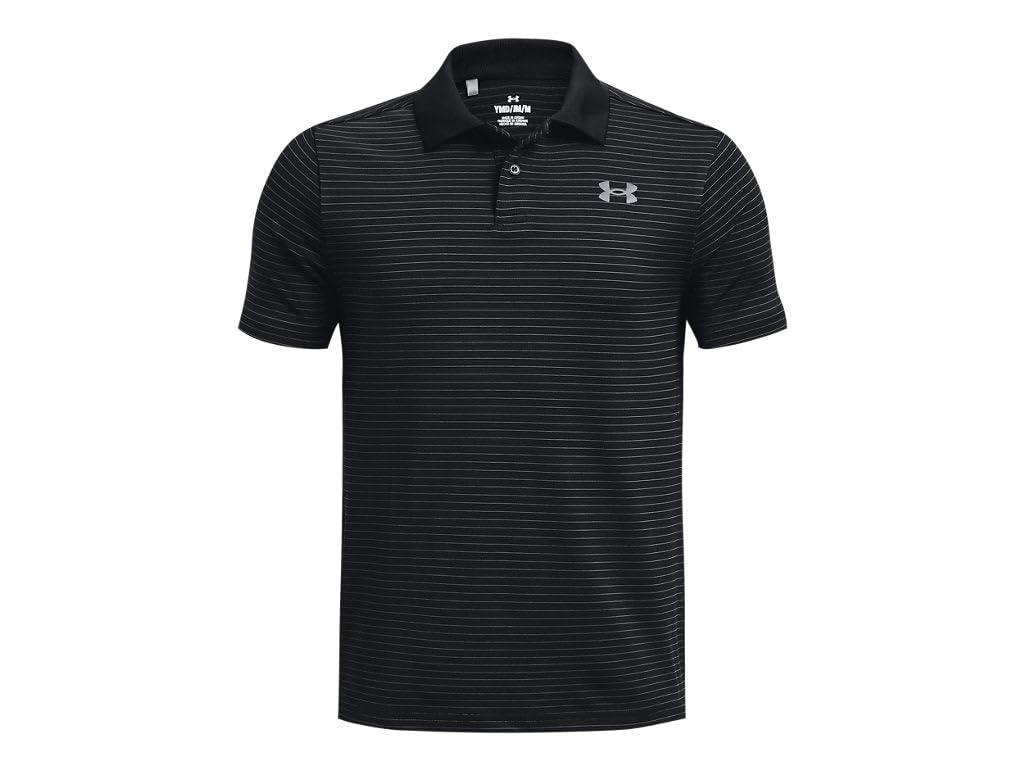 Photo 1 of Under Armour Boy's Performance Novelty Polo (Big Kids) Black/Pitch Gray/Pitch Gray XL (18-20 Big Kid)