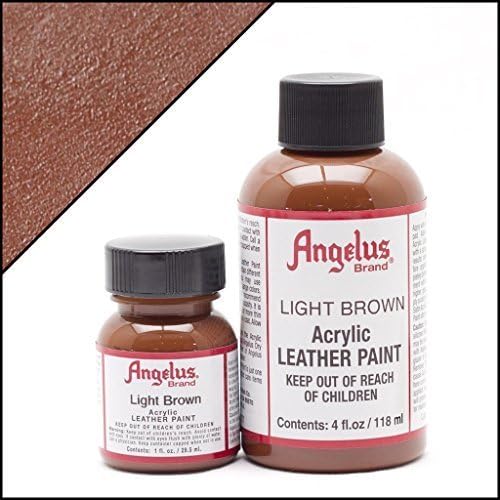 JWONG Angelus Light Brown Acrylic Leather Paint 1 FL OZ