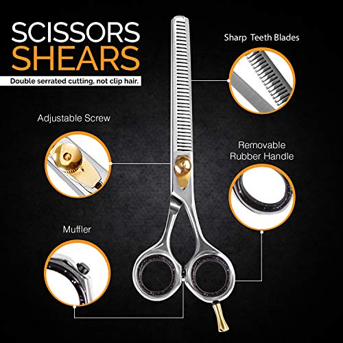 2 Professional+Barber+Thinning+Texturing+Scissors