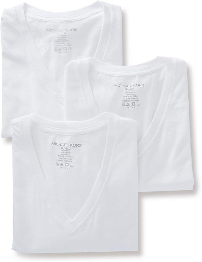 Michael kors v neck t shirt 3 pack Clearance