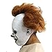 Adult Clown Mask with Hair and Exposed Teeth for Halloween Costume, Cosplay, Easter, Theme Party (A)