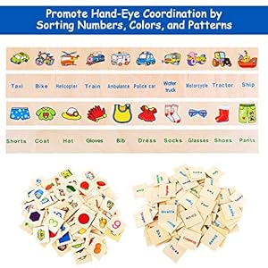 AugToy Wooden Montessori Toys for 1 2 3 Year Old Toddlers Fine Motor Skills Toys Color Shape Matching Sorting Puzzles Box Educational Learning Toy for Kids 1-3 Boys Girls Christmas Birthday Gifts - Image 4