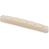 StewMac Slotted Unbleached Bone Nut, Fender, Flat Bottom, 7-1/4" Radius | Pre-Slotted Unbleached Bone Nut for Fender Guitars, Flat Bottom Fit, 7-1/4 Inch Top Radius, Proportionally Spaced