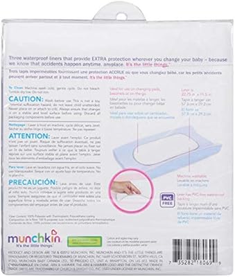 munchkin waterproof changing pad liners