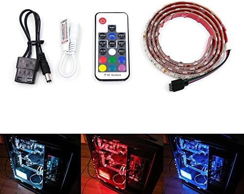 ATTAV RGB LED Light Strip Full Kit for Computer PC Case, Multi Function Remote Control, 3.28Feet(1 Meter) 60LEDs with Cuttable Design