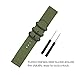 ViCRiOR for Garmin Fenix 3/Fenix 5X Watch Band, Premium Woven Nylon Bands Adjustable Replacement Sport Strap with Metal Buckle for Garmin Fenix 3/Fenix 3 HR/Fenix 5X Smart Watch, Army Green
