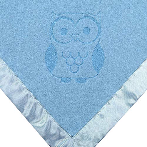 Custom Catch Owl Gifts, Baby Blanket - Boy or Girls Nursery Décor, Toddler Crib Bedding Plush (1 Line of Text)