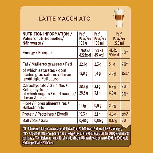 NESCAFE DOLCE GUSTO LATTE MACCHIATO COFFEE PODS, 16 CAPSULES