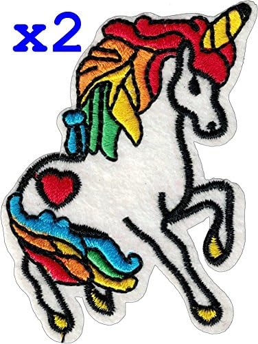 Pack of 2 Unicorn Iron on Patch