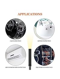 Endoscopio WiFi, TSAAGAN 1,18 pulgadas a 197inch Distancia focal 2.0 MP HD inalámbrico Borescopio Cámara de Inspección Semirrígida Flexible Snake Cámara para Android y iPhone, iOS Smartphone, Tablet, iPad