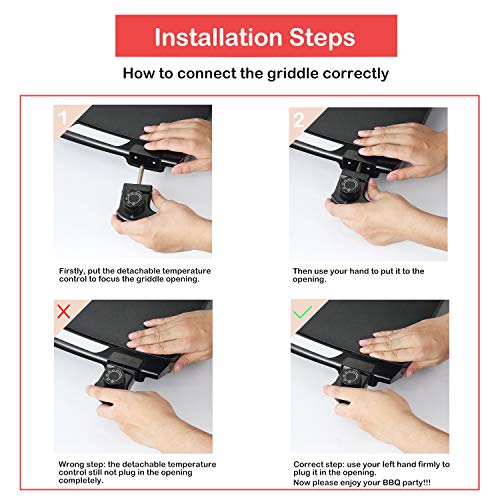 image for efluky 21-inch Electric Griddle Non-Stick, Electric Grill Griddle with