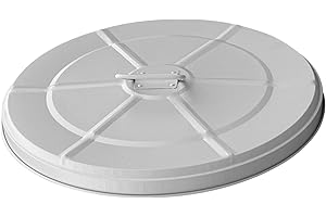 Plexon Trash Can Lid Compotible with 20-Gallon Round Garbage Container Beige Lid for Galvanized Steel Waste Bin