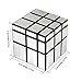FC MXBB 3X3 Mirror Cube Speed Puzzle Color Black and Sticker Silver; Fun toys Educational toys Ideal toys for Kids BEST GIFT(Size:57mmx57mmx57mm)