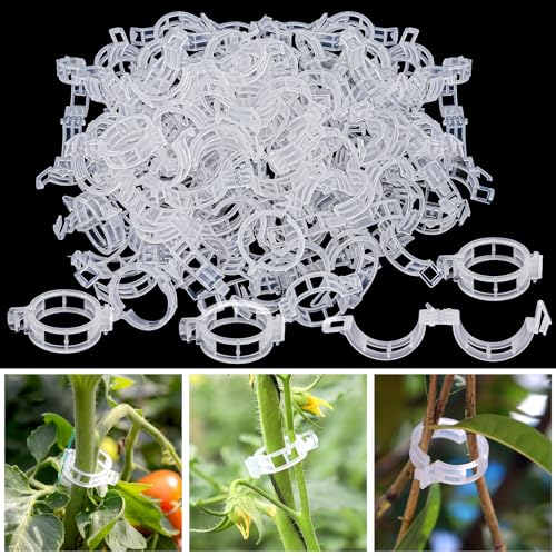 HGRGHH 300 PCS Garden Plant Clips, Plant Support Clips, Reusable Plastic Tomato Clips, for Climbing Plants such as Tomatoes, Cucumbers, Flowers and Peas