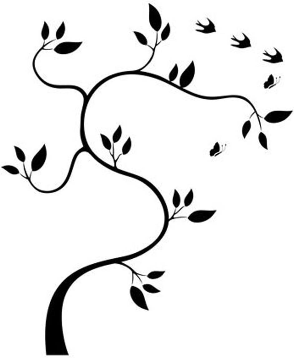 Family Tree Wall Decal Family Photo Tree Vinyl Art Home Decals Room Decor Wall Decal Stickers Living Room Bed Baby Room Wall Decals, Memory Tree and Birds, Wall Stickers,Butterfly