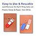 ILIKE 45 Pack Tough Plastic Key Tags Luggage ID Labels Keyring Keychain with Split Ring and White Label Window Assorted Colors